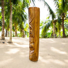 Love and Ocean Tiki Totem | Hawaiian Decor 32" (Stained)