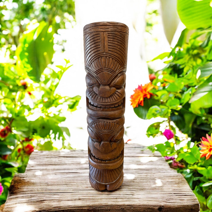 Life and Ocean Totem | Stained Finish 20"