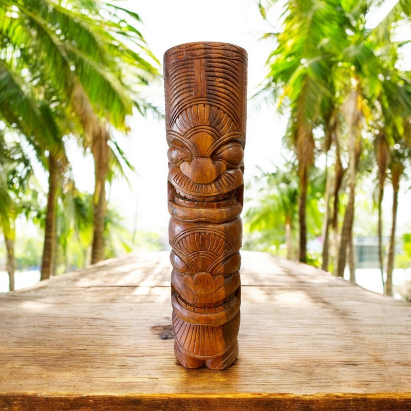 Life and Ocean Totem | Natural Finish 20"