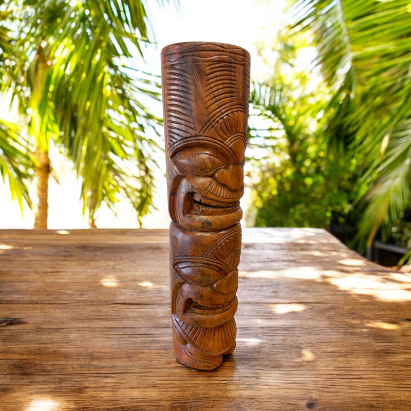 Life and Ocean Totem | Natural Finish 20"