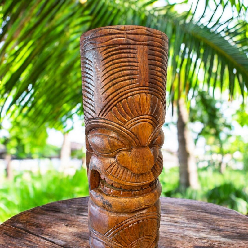 Life and Ocean Totem | Natural Finish 20"