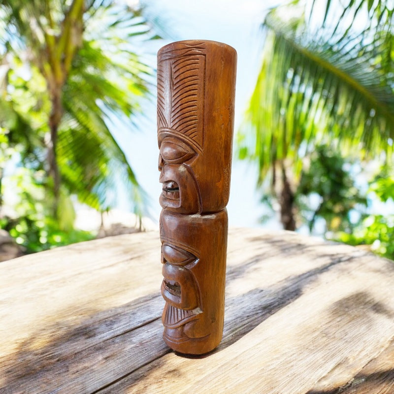 Life and Ocean Totem | Natural Finish 20"