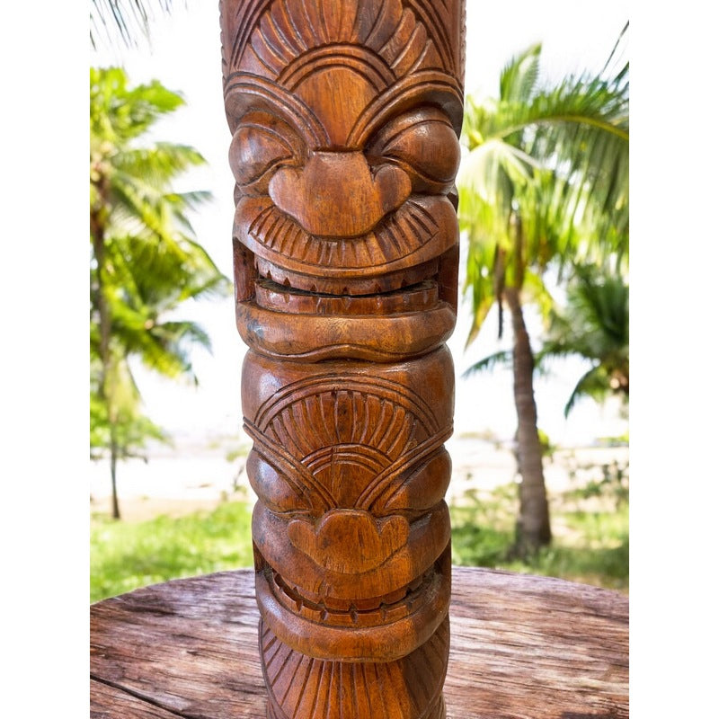 Life and Ocean Totem | Natural Finish 20"