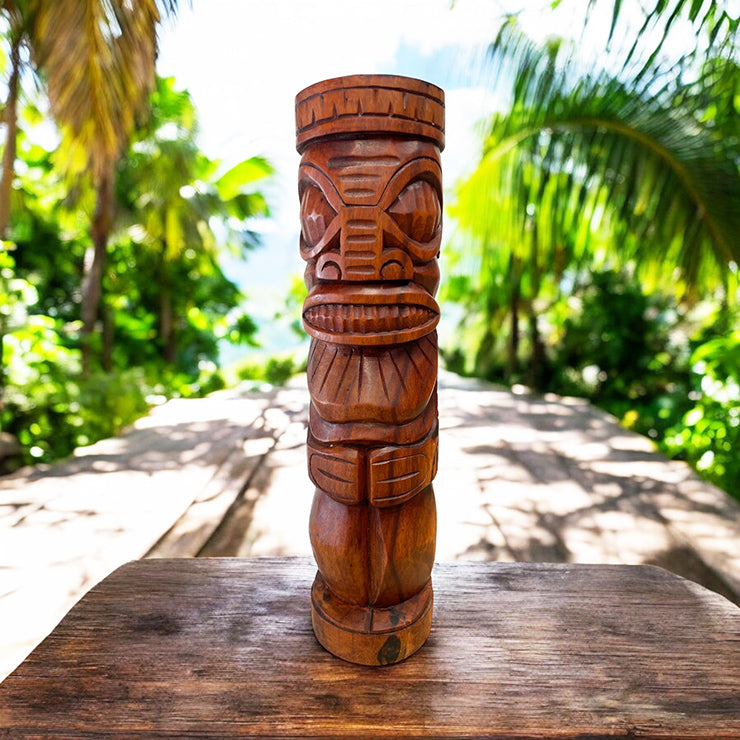 Marquesas Island Totem | Polynesian Art 20" Makana Hut