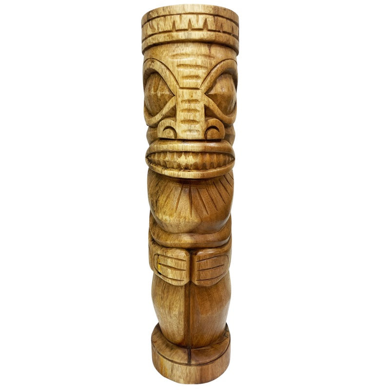 Marquesas Totem Natural Wood | Polynesian Art 20"