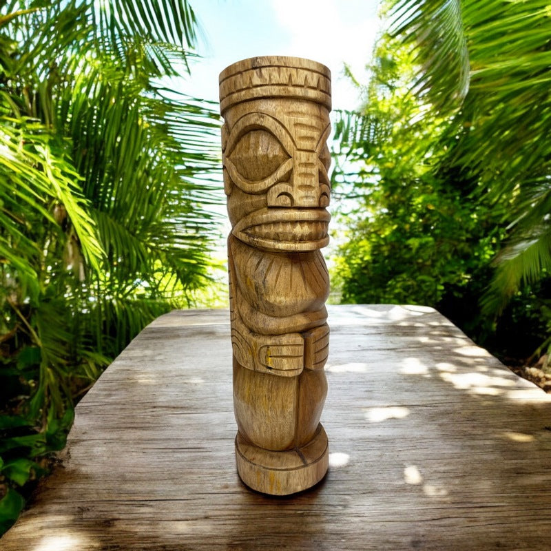 Marquesas Totem Natural Wood | Polynesian Art 20"