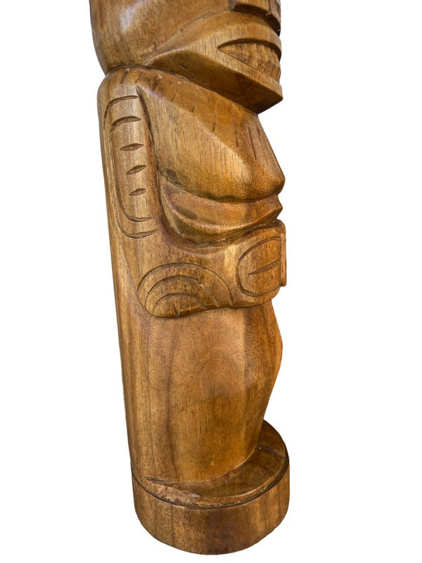Marquesas Totem Natural Wood | Polynesian Art 20"