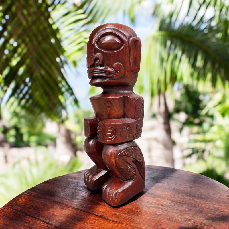 Tahitian Tiki Figure | Stained 12"