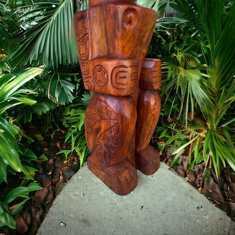 Tahitian Tiki Idol | Stained 20"