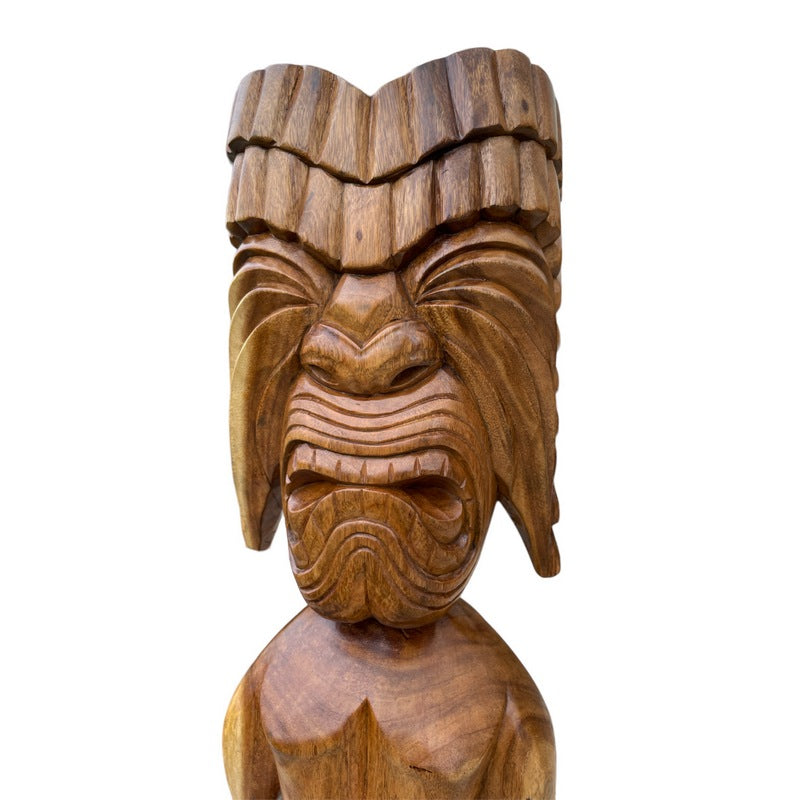 Ku Warrior Tiki Hawaiian Statue Polynesian Wall Sculpture Mask Tropical Bar buy 40