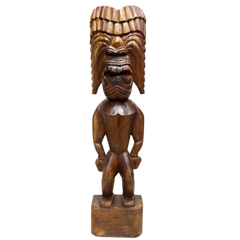 Ku | Traditional Hawaiian Tiki 40" (Reconditioned)