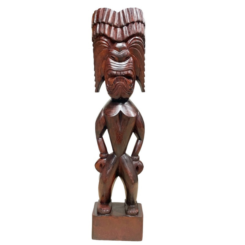 Ku | Traditional Hawaiian Tiki 40" (Mahogany)