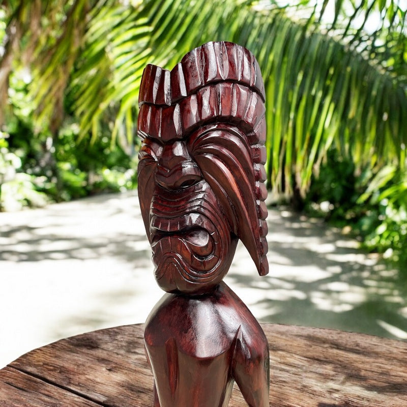 Ku | Traditional Hawaiian Tiki 40" (Red Mahogany)