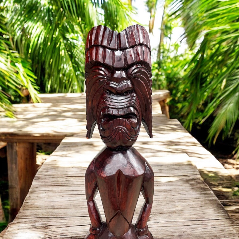 Ku | Traditional Hawaiian Tiki 40" (Red Mahogany)