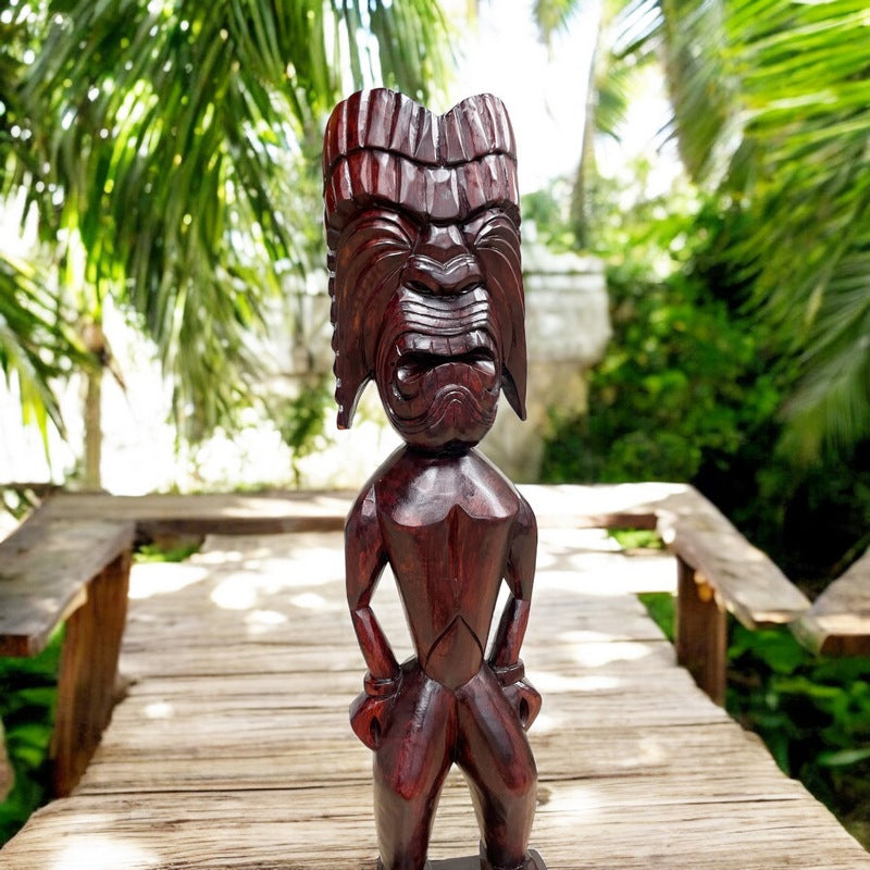 Ku | Traditional Hawaiian Tiki 40" (Red Mahogany)