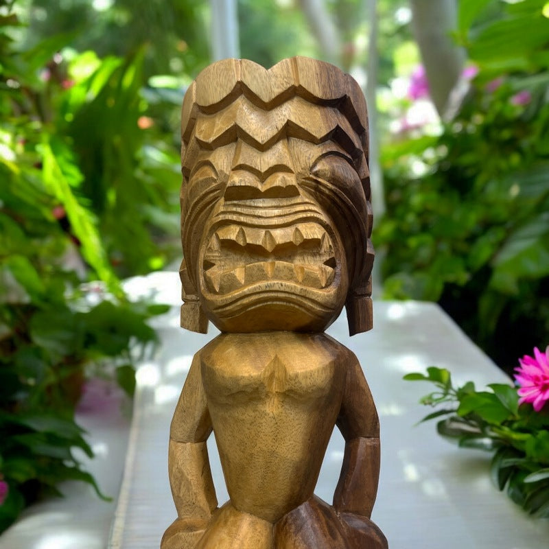 Ku | Traditional Hawaiian Museum Tiki  20"