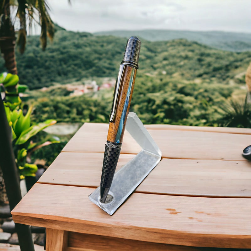 Hawaiian Koa Wood Pen with Ocean Inlay