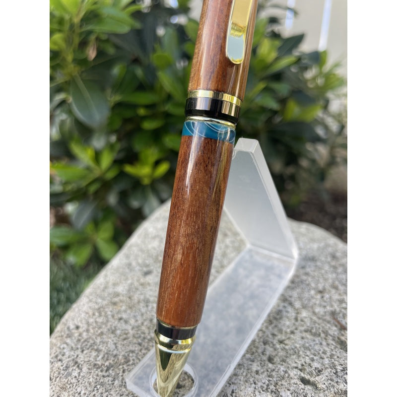 Hawaiian Koa Wood Pen with Inlay
