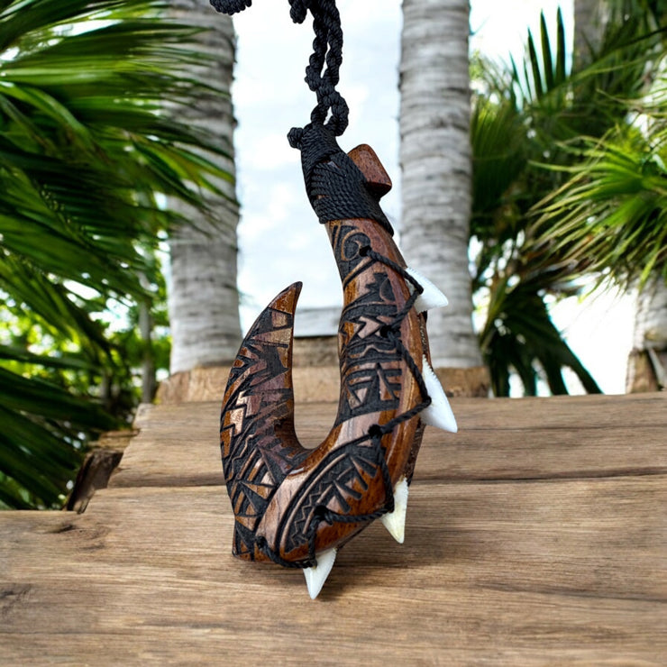 Opal Ahi Fish Hook Pendant Opal Ahi Fish Hook Pendant