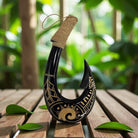 Hawaiian Black Fish Hook w/ Engravings | Hawaiian Home 12"