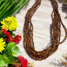 7 Strand Koa Rice Bead Necklace