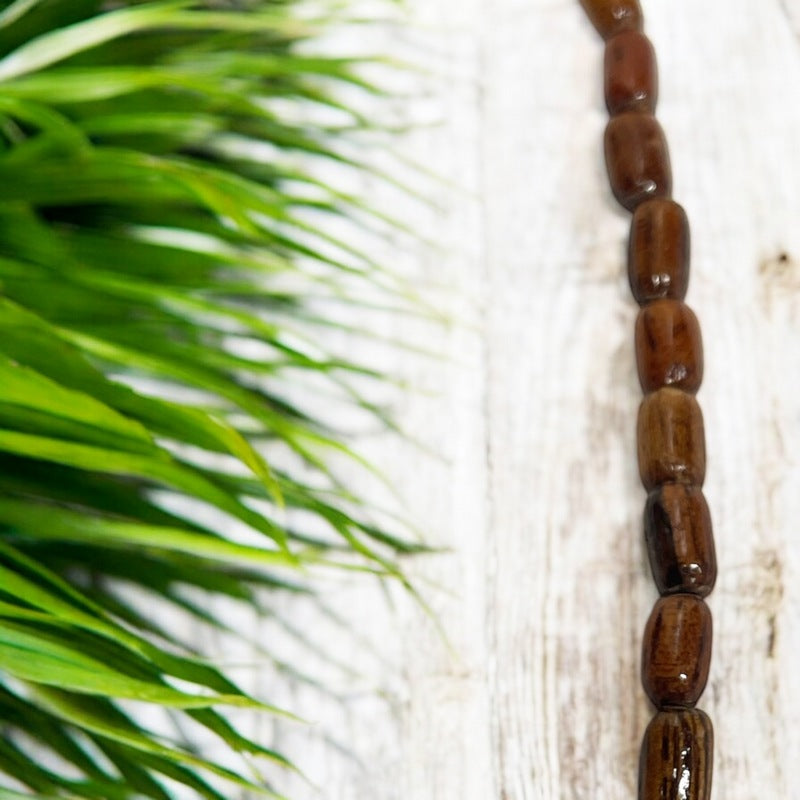 Sea Turtle & Plumeria | Koa Wood Necklace