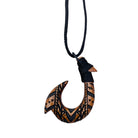 Hawaiian Koa Makau with Engravings | Fish Hook Necklace