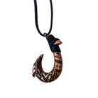 Hawaiian Koa Makau with Engravings | Fish Hook Necklace