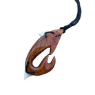 Shark Koa and Bone Necklace