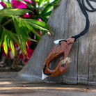 Shark Koa and Bone Necklace