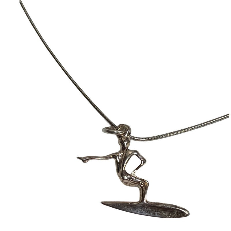 Sterling Silver Hawaiian Surfer Necklace