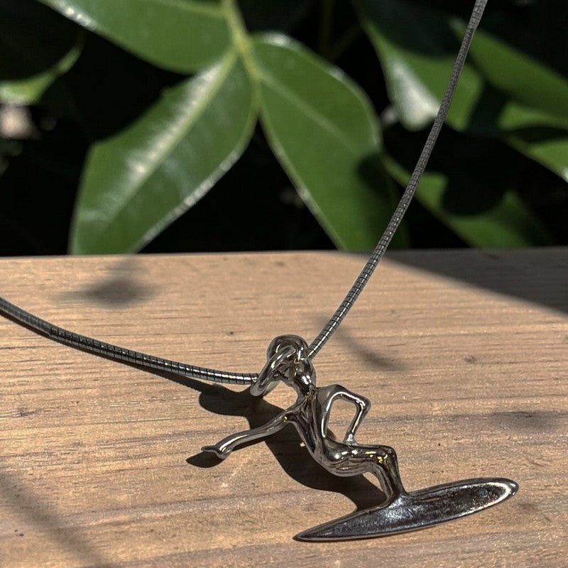 Sterling Silver Hawaiian Surfer Necklace