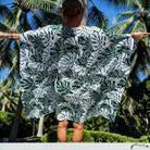 Beach Cover-Up | Monstera Leaves GREEN