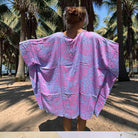 Beach Cover-Up | Monstera Leaves LAVENDER