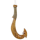 Polynesian Fish Hook w/ Engravings | Home Décor 15"