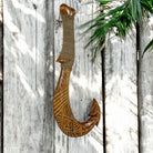 Polynesian Fish Hook w/ Engravings | Home Décor 15"