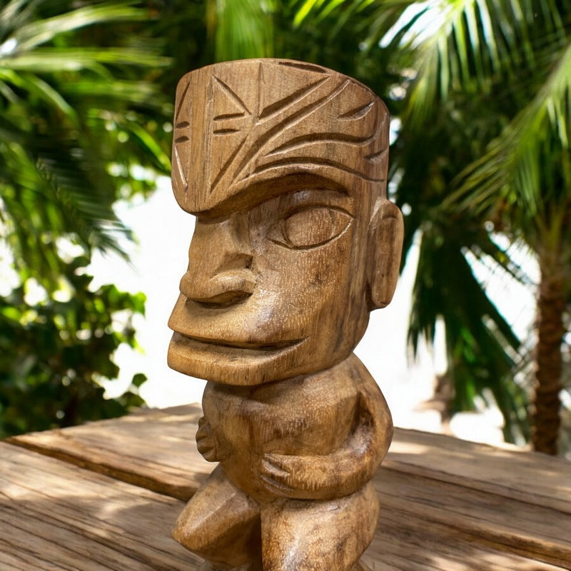 Tahitian Tiki Figure | Polynesian Replica 8"