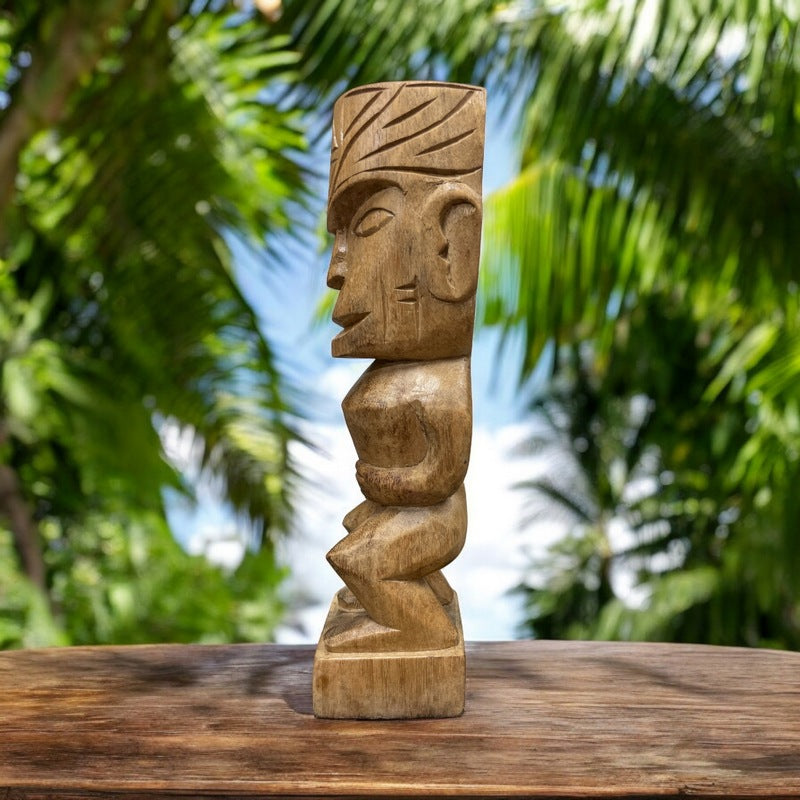 Tahitian Tiki Figure | Polynesian Replica 12"