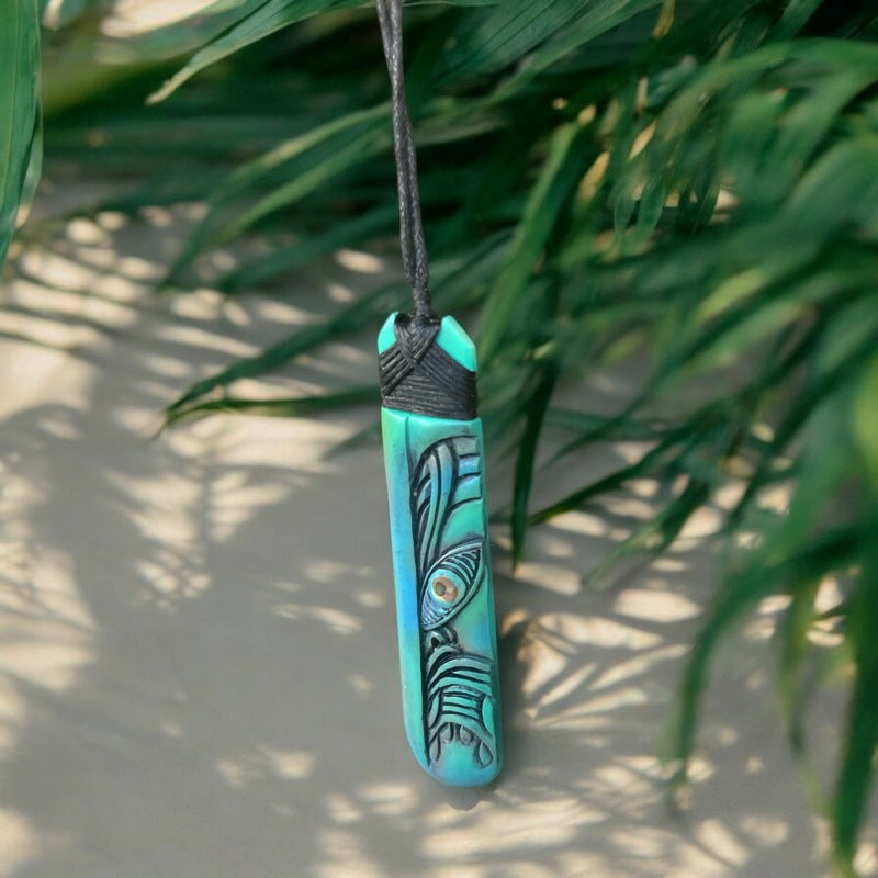 Colorful Paua Bone Toki Necklace
