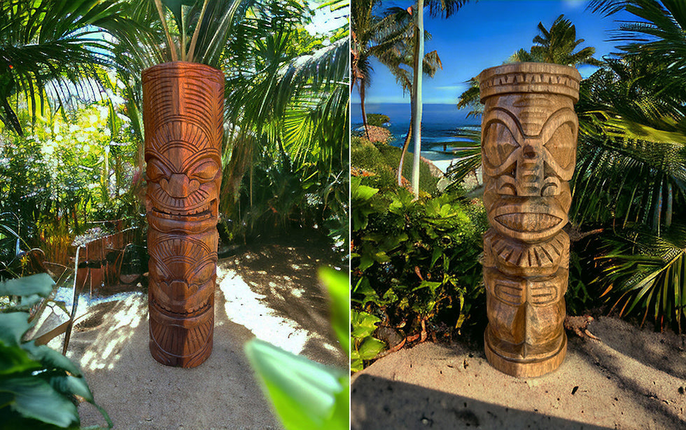 Tiki Totems Makana Hut