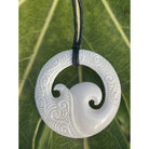 Wave with Engravings | Bone Necklace