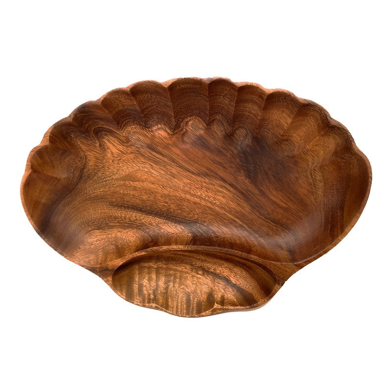 Islander Acacia Wood 2 Container Hibiscus Condiment with Tray