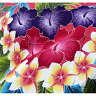 Plumeria and Hibiscus | Hand Painted Pareo Magenta