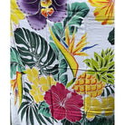 Hawaiian Pineapple and Flowers | Hand Painted Pareo White