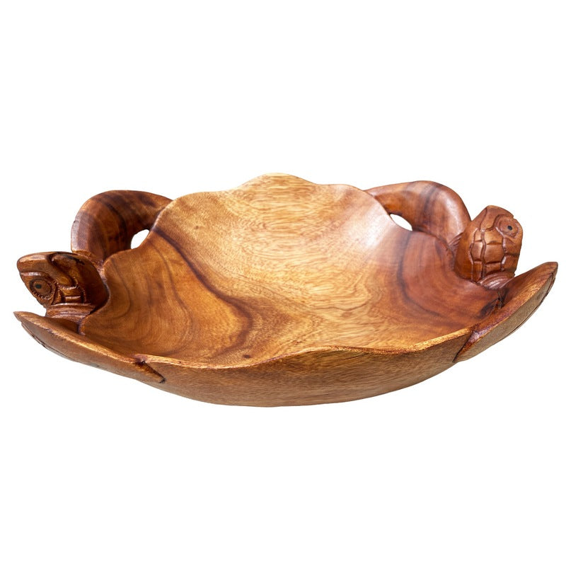 Double Honu Wooden Bowl 16"
