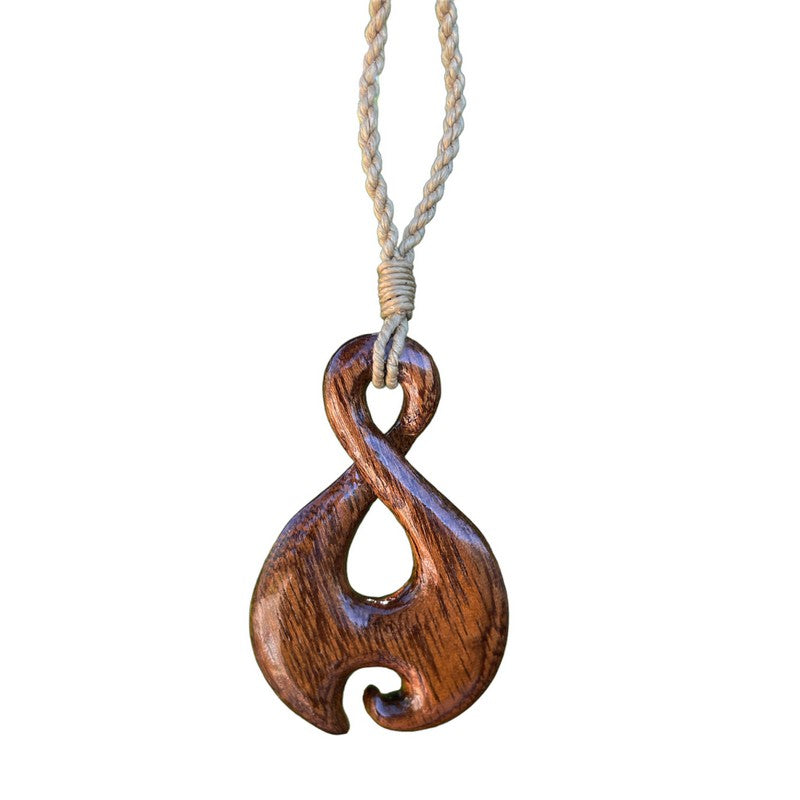 Koa Wood Twist Necklace - Main Image