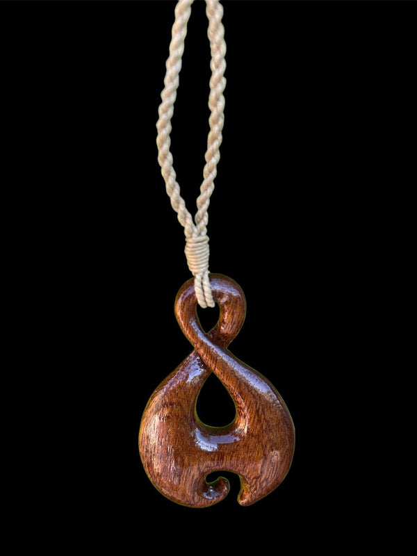 Koa Wood Twist Necklace