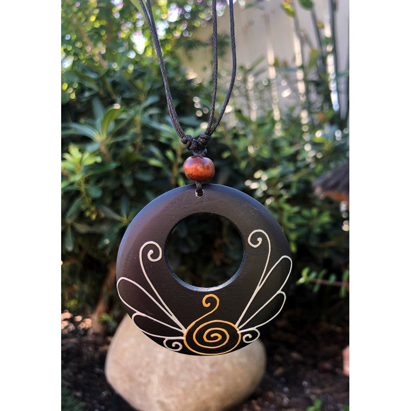 Hope and Life Wooden Necklace