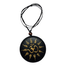 Om Circle Wooden Necklace