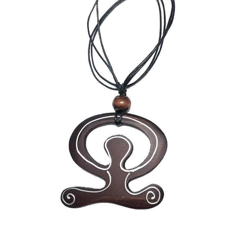 Wooden Hawaiian Petroglyph Necklace